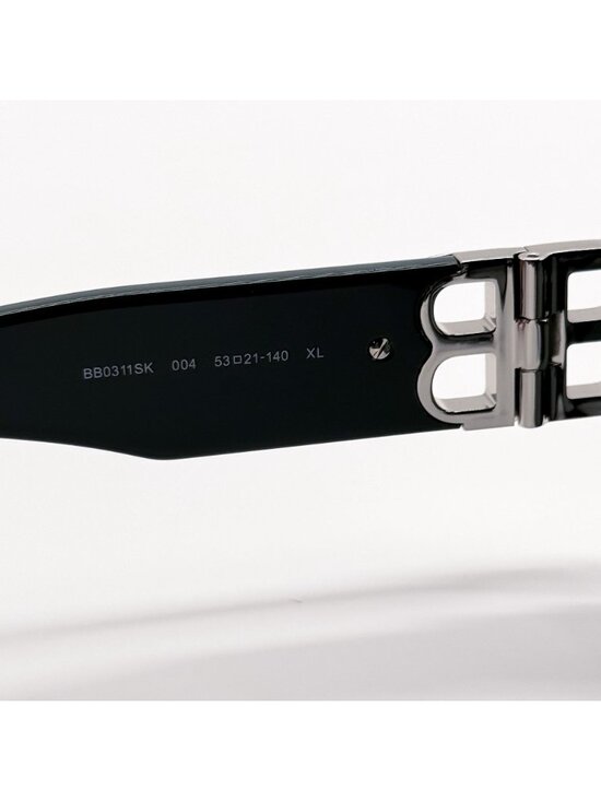 NEW BALENCIAGA BB0311SK 004 SUNGLASSES GREEN GEOMETRIC UNISEX EYEWEAR BALENCIAGA main image 5